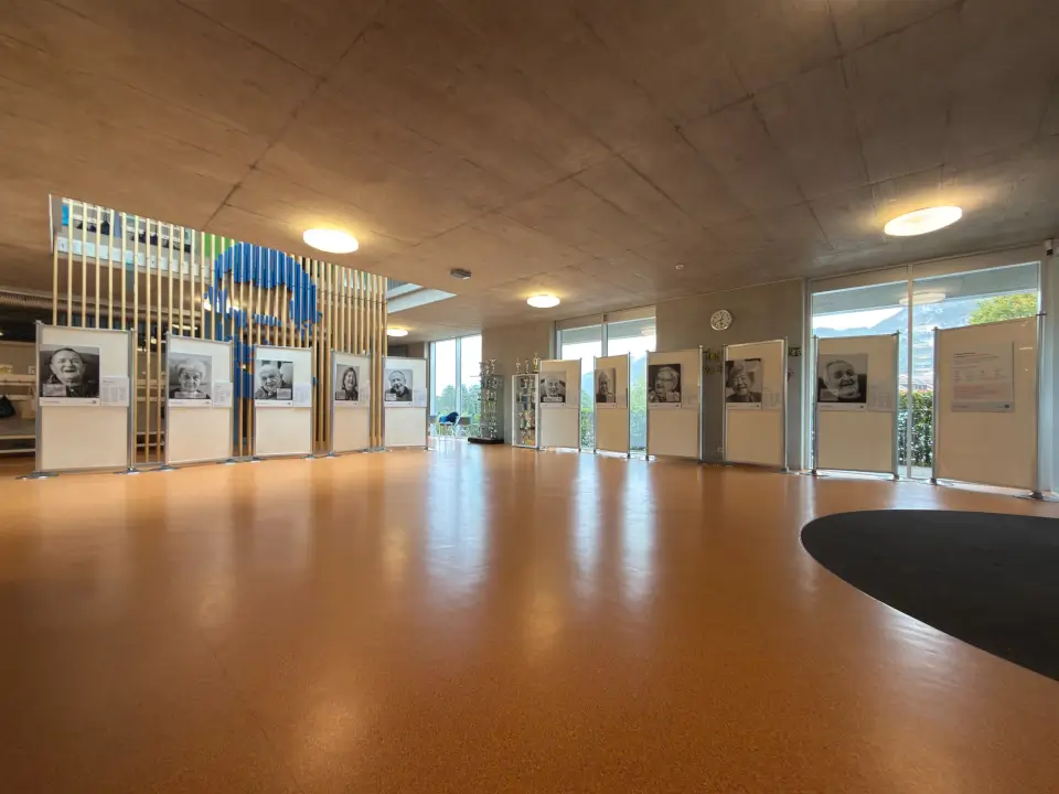 Le hall pendant la semaine d’exposition